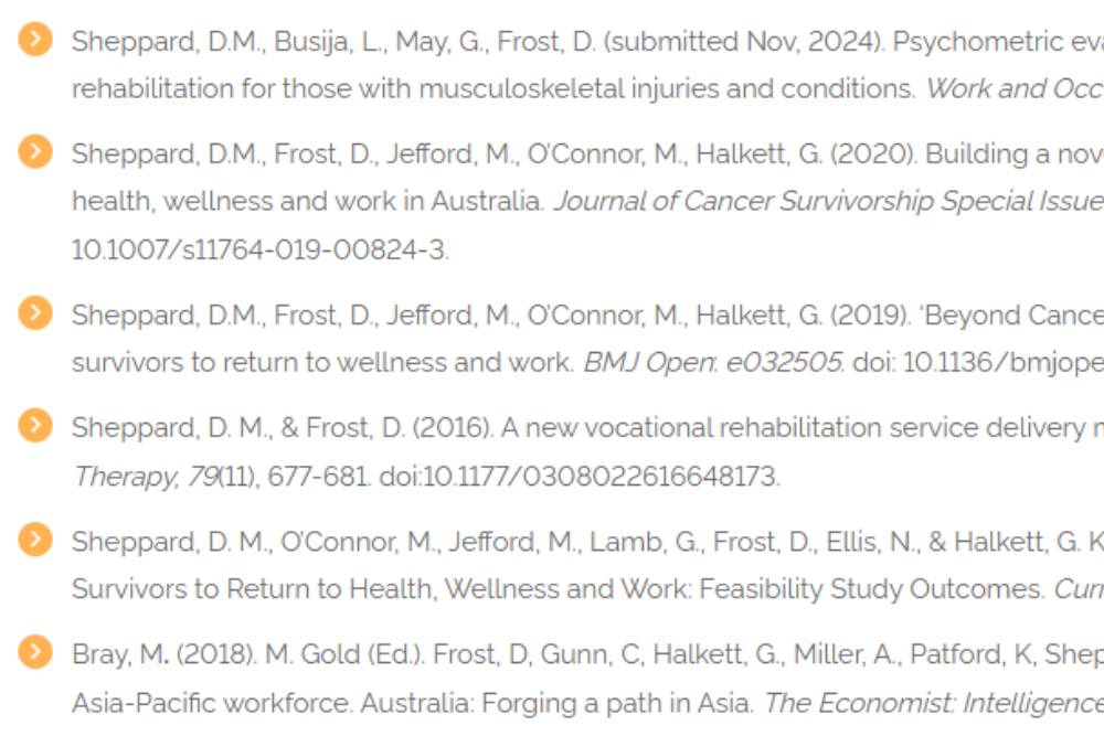 MedHealth peer-reviewed publications